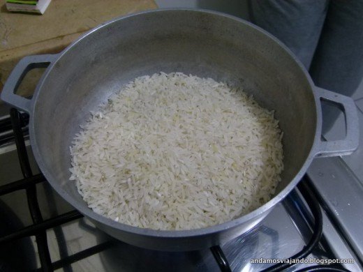Una taza de arroz