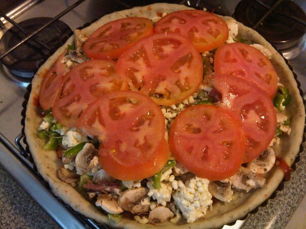 Pizza llegar y hornear